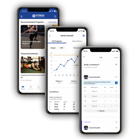 Custom branded fitness app metrics